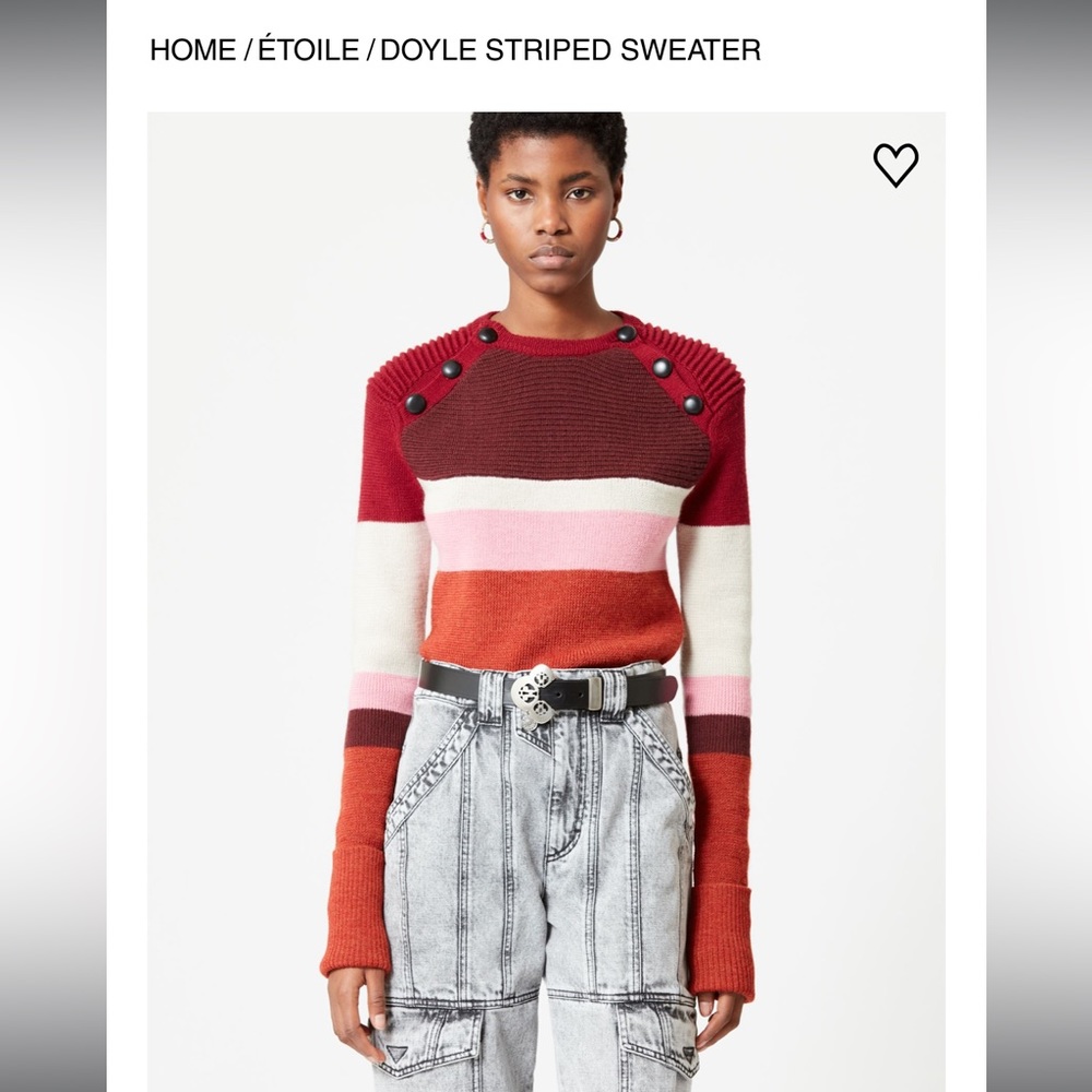 NWOT Isabel Marant DOYLE striped wool sweater - 38 FR / US 6 / M - Picture 4 of 15